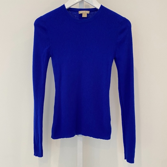 MICHAEL KORS BLUE CASHMERE SWEATER SIZE X-SMALL - Picture 4 of 16